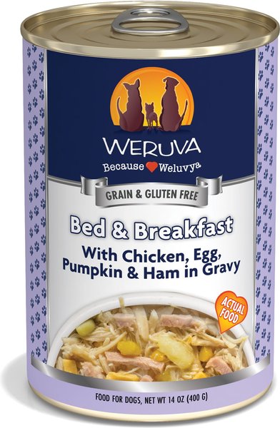 Weruva Bed & Breakfast with Chicken, Egg, Pumpkin & Ham in Gravy