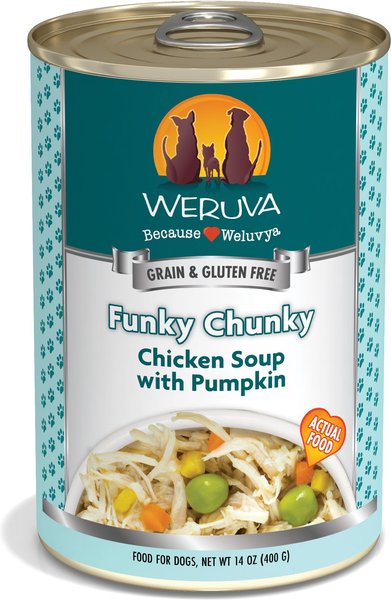 Weruva Funky Chunky Chicken Soup with Pumpkin 14 oz Canned Dog Food