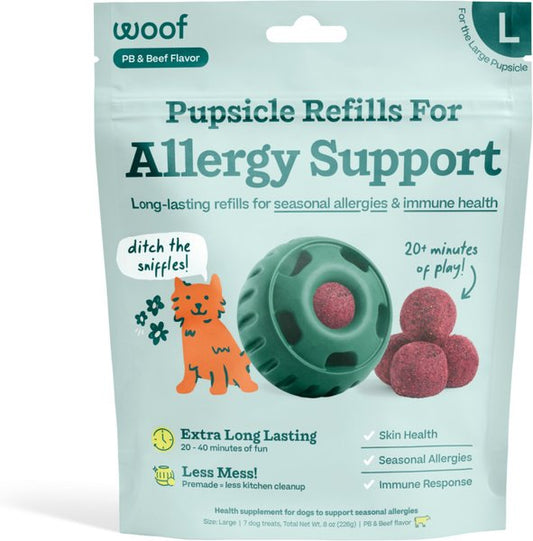 Woof Pupsicle Refill Pops For Allergy Support PB & Beef Large