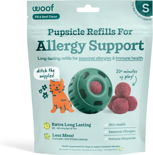 Woof Pupsicle Refill Pops For Allergy Support PB & Beef Small