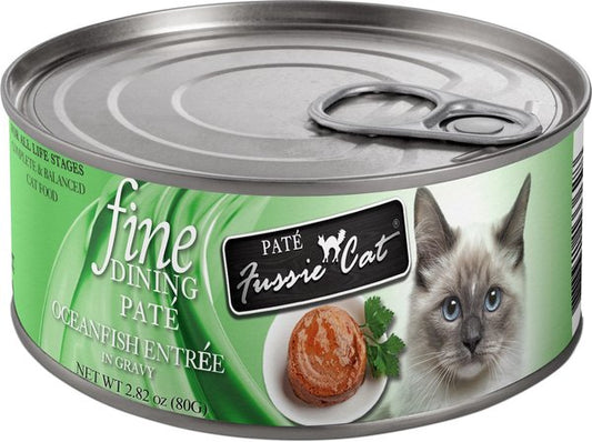 Fussie Cat: Fine Dining Paté Oceanfish Entrée in Gravy 2.82oz Can