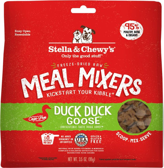 Stella & Chewy's: Freeze- Dried Raw Meal Mixers - Duck Duck Goose Recipe 3.5oz Bag