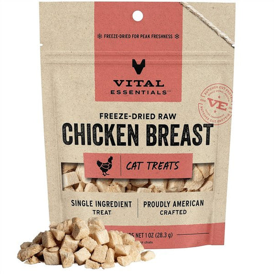 Vital Essentials: Chicken Breast Freeze-Dried Raw 1oz Pouch