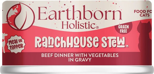 Earthborn Holistic: Ranch House Stew Beef Dinner with Vegetables in Gravy 5.5oz Can