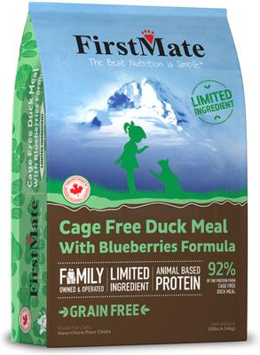 FirstMate: Cage-Free Duck Meal with Blueberries Formula 1lb Bag