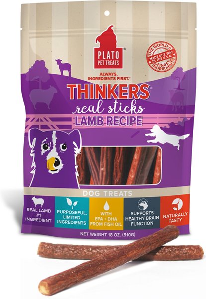 Plato Pet Treats: Thinkers Real Sticks - Lamb Recipe 18oz