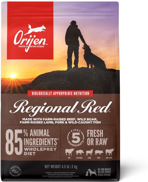 ORIJEN Regional Red Grain-Free Dry Dog Food, 4.5-lb bag