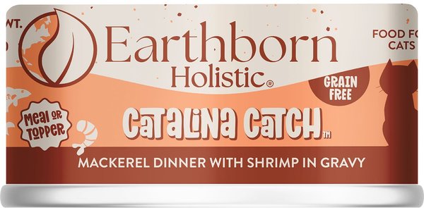 Earthborn Holistic: Catalina Catch Mackerel Dinner with Shrimp in Gravy 5.5oz Can