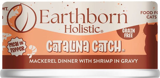 Earthborn Holistic: Catalina Catch Mackerel Dinner with Shrimp in Gravy 5.5oz Can