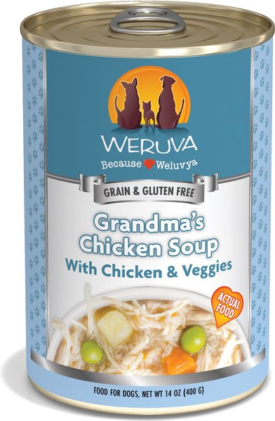 Weruva Grandma's Chicken Soup With Chicken& Chicken Liver in Pumpkin Soup 14oz Canned Dog Food