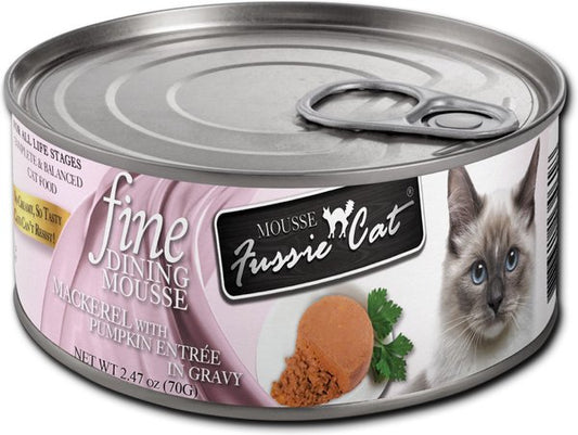 Fussie Cat: Fine Dining Mousse Mackerel with Pumpkin Entrée 2.47oz Can