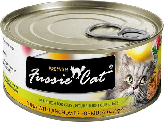 Fussie Cat: Premium Tuna & Anchovies in Aspic 2.82oz Can