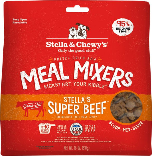 Stella & Chewy's: Freeze- Dried Raw Meal Mixers - Stella's Super Beef 18oz Bag