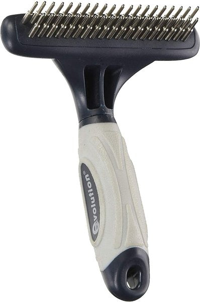 Evolution Dog Undercoat Grooming Rake with Rotating Pins