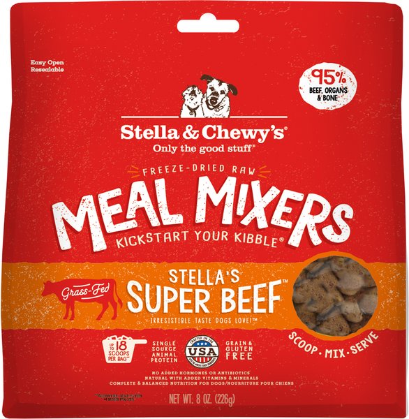 Stella & Chewy's: Freeze- Dried Raw Meal Mixers - Stella's Super Beef 8oz Bag