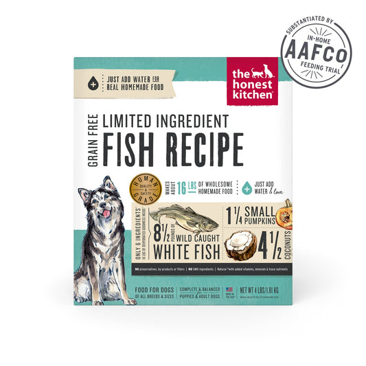 The Honest Kitchen: Grain Free Limited Ingredient Fish Recipe 4lb Box