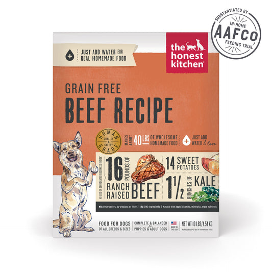 The Honest Kitchen: Grain Free Beef Recipe 10lb Box