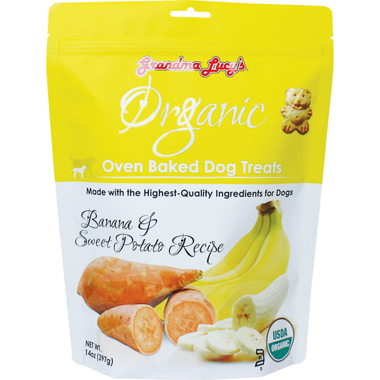 Grandma Lucy's: Organic Oven Baked Dog Treats with Banana & Sweet Potato
