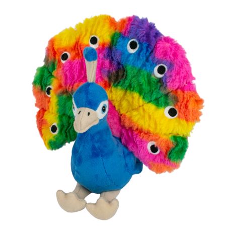 Tall Tails: Peacock with Squeaker Dog Toy