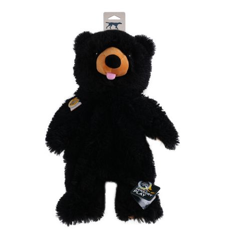 Tall Tails: Stuffless Black Bear Squeaker Dog Toy