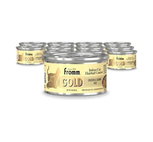 Fromm Indoor Cat Hairball Control Chicken & Salmon Pate 3.0oz Canned Cat Food