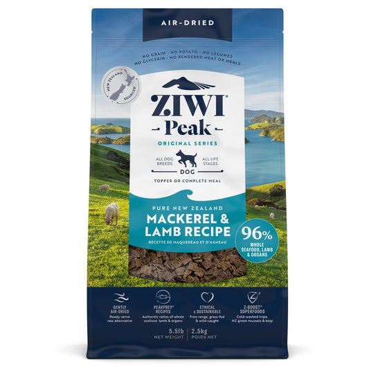 Ziki Peak: Mackerel & Lamb Recipe 5.5lb Bag Dog Food